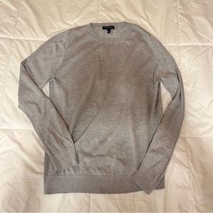 Banana Republic Silk Cashmere Gray Crewneck Sweater